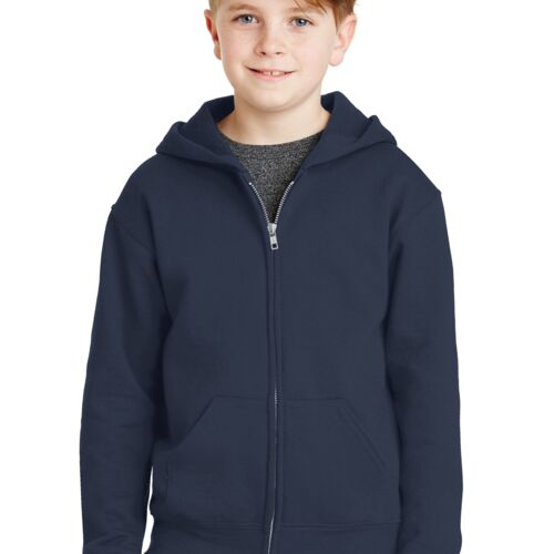 Youth NuBlend ® Full Zip Hooded Sweatshirt Thumbnail