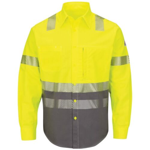 Men's Hi-Visibility Color Block Uniform Shirt - EXCEL FR® ComforTouch® - 7 oz. Thumbnail